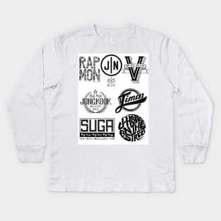 BTS members Logo Kids Long Sleeve T-Shirt